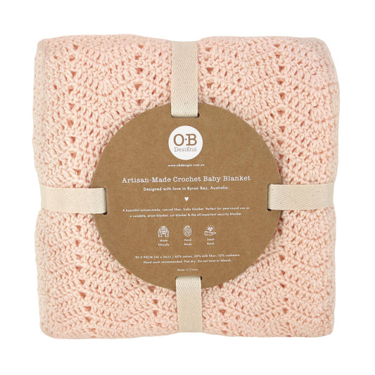 Peach Crochet Baby Blanket