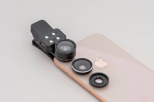 4-in-1 Selfie Kit with LED Flash & Lens Set
