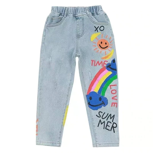 Scribble Rainbow Tween Jeans