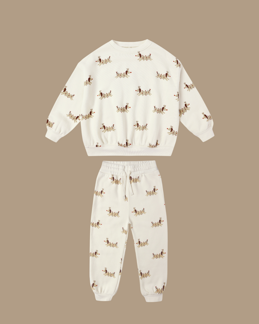 Sweatshirt + Jogger Set- Christmas Dogs