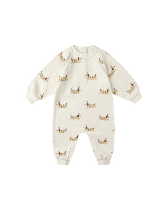 Raglan Jumpsuit- Christmas Dogs