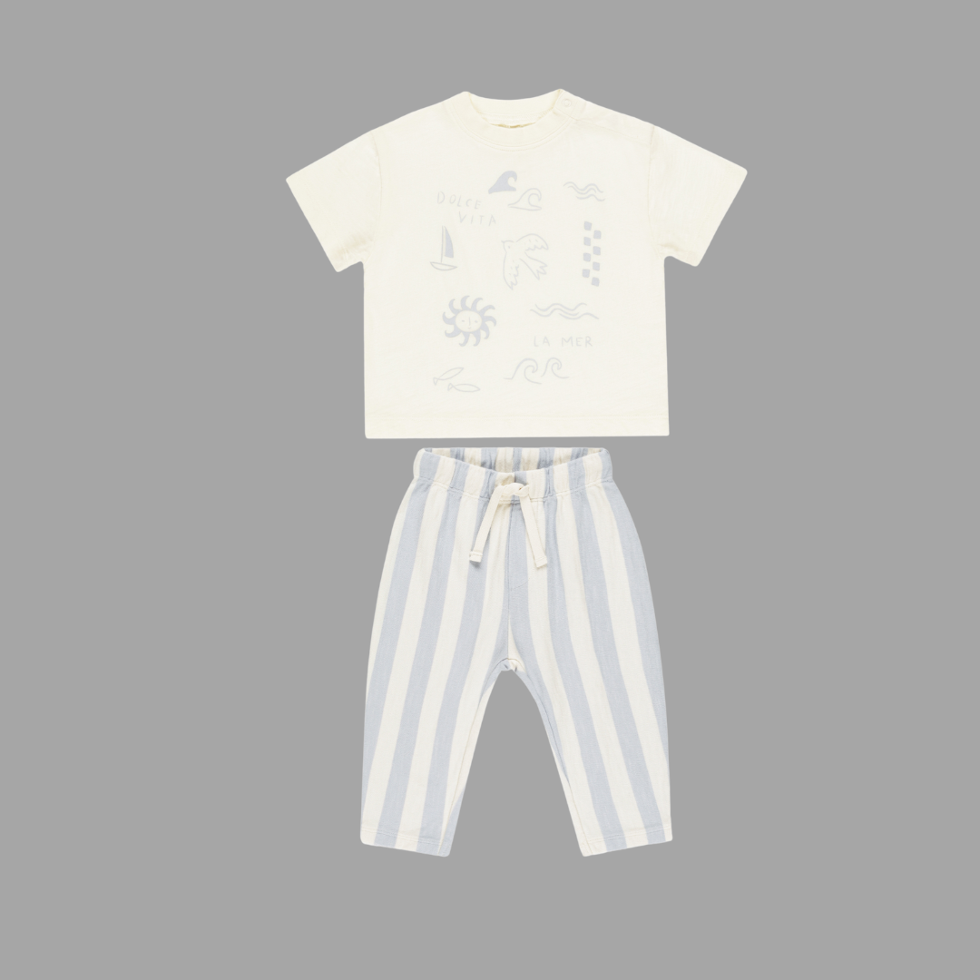 Rory Pant Blue Stripe + Dolce Vita Tee