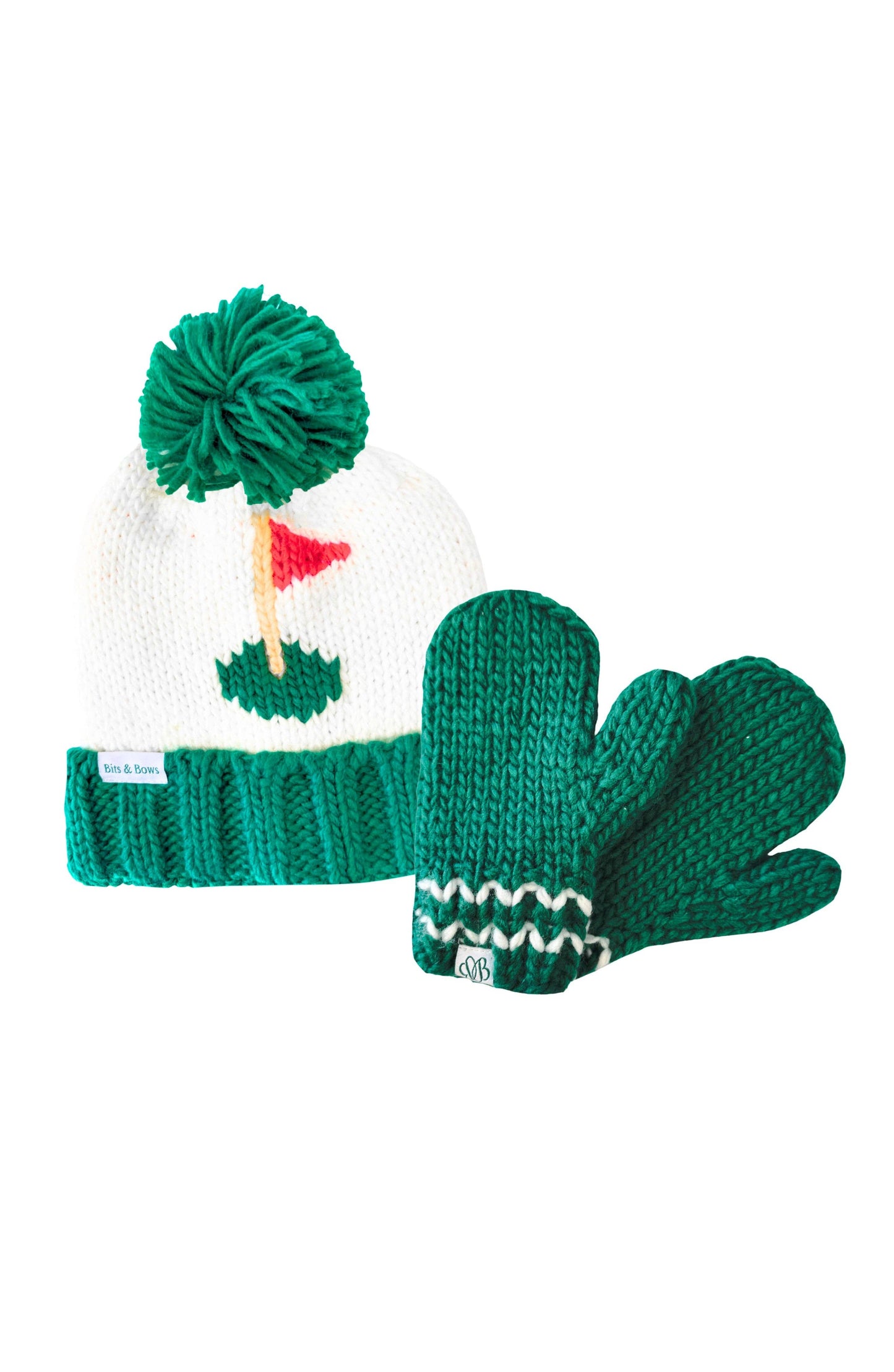 Golf Flag Bobble Hat- Green