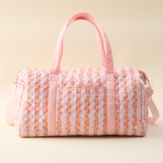 Quilted Weekender Bag - Petal Parade Pink