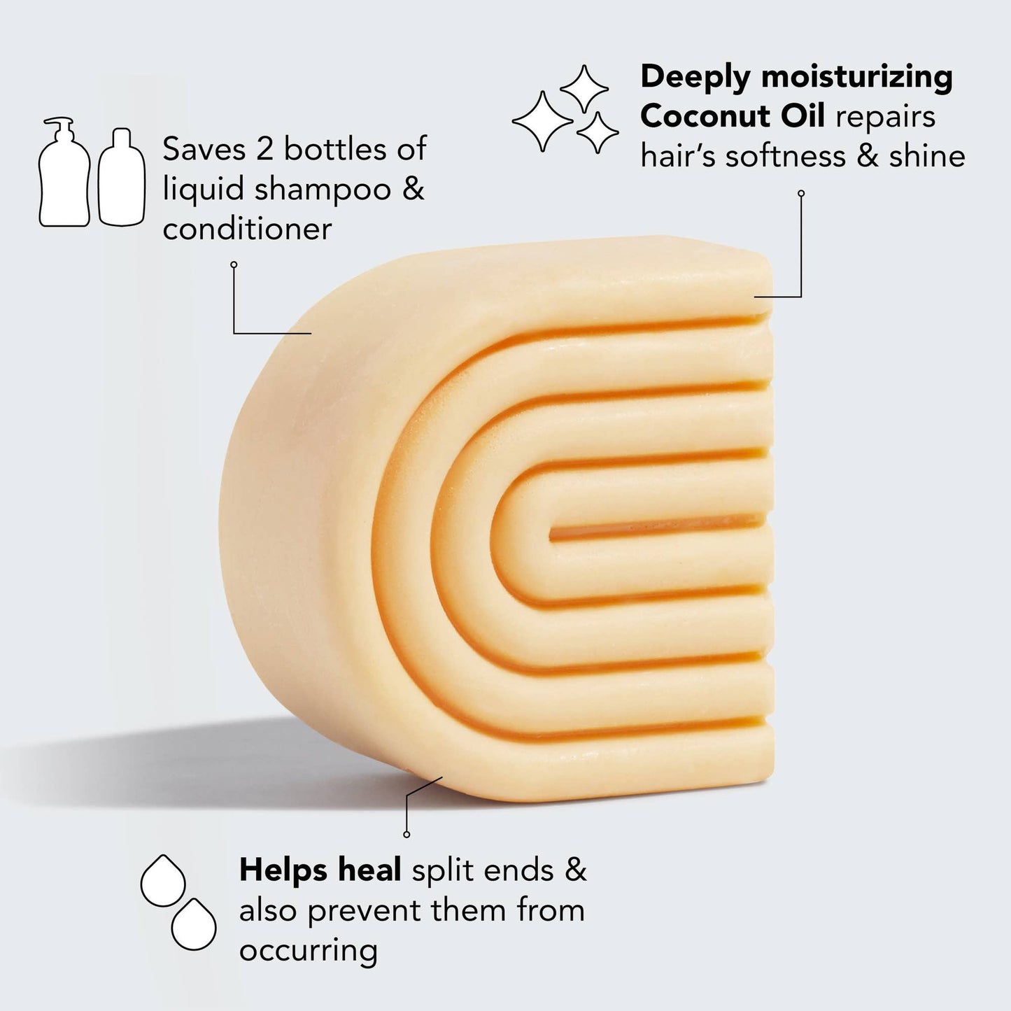 Coconut Conditioner Bar/Mask for Dry Damaged Hair