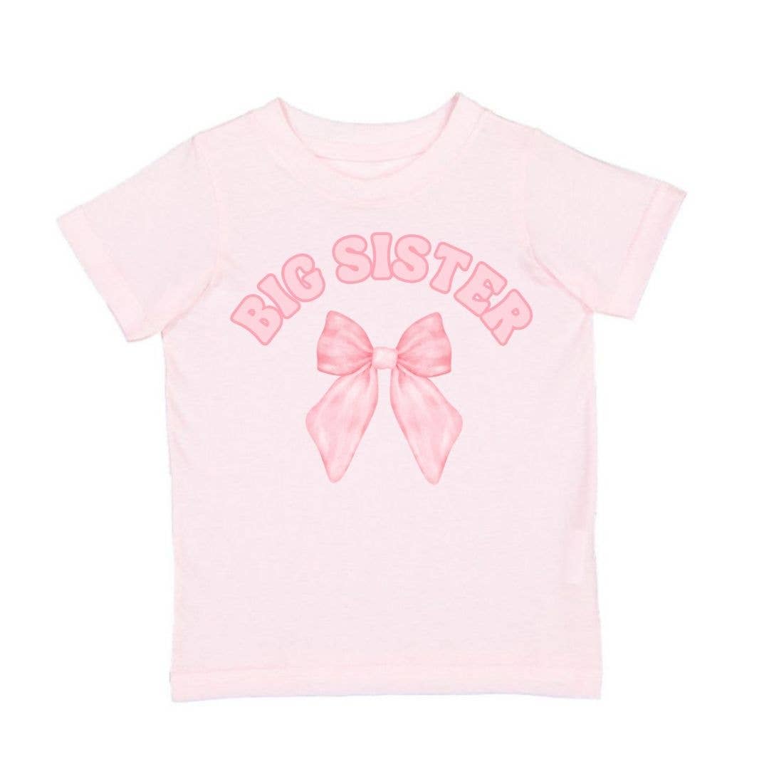 Big Sister Bow T-Shirt - Pink