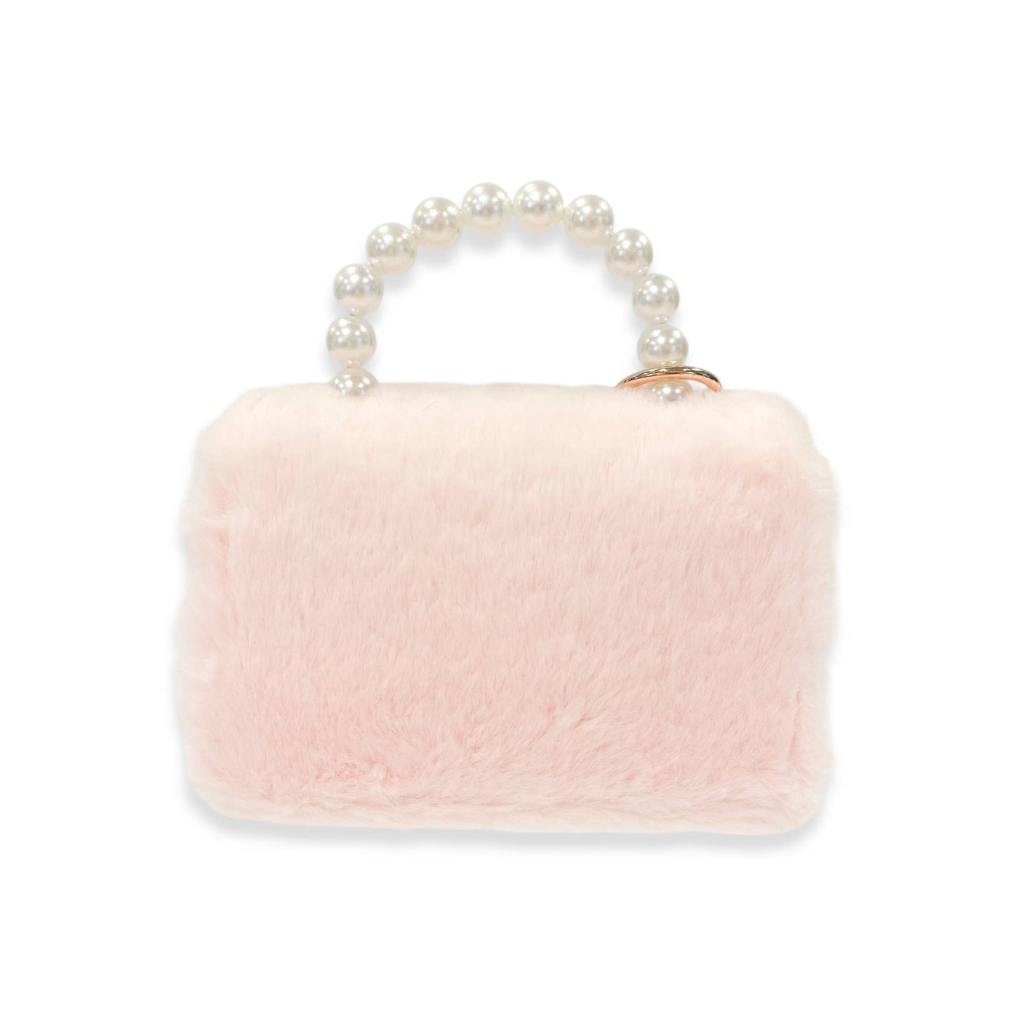 Furry Purse w/ Charm - Pink