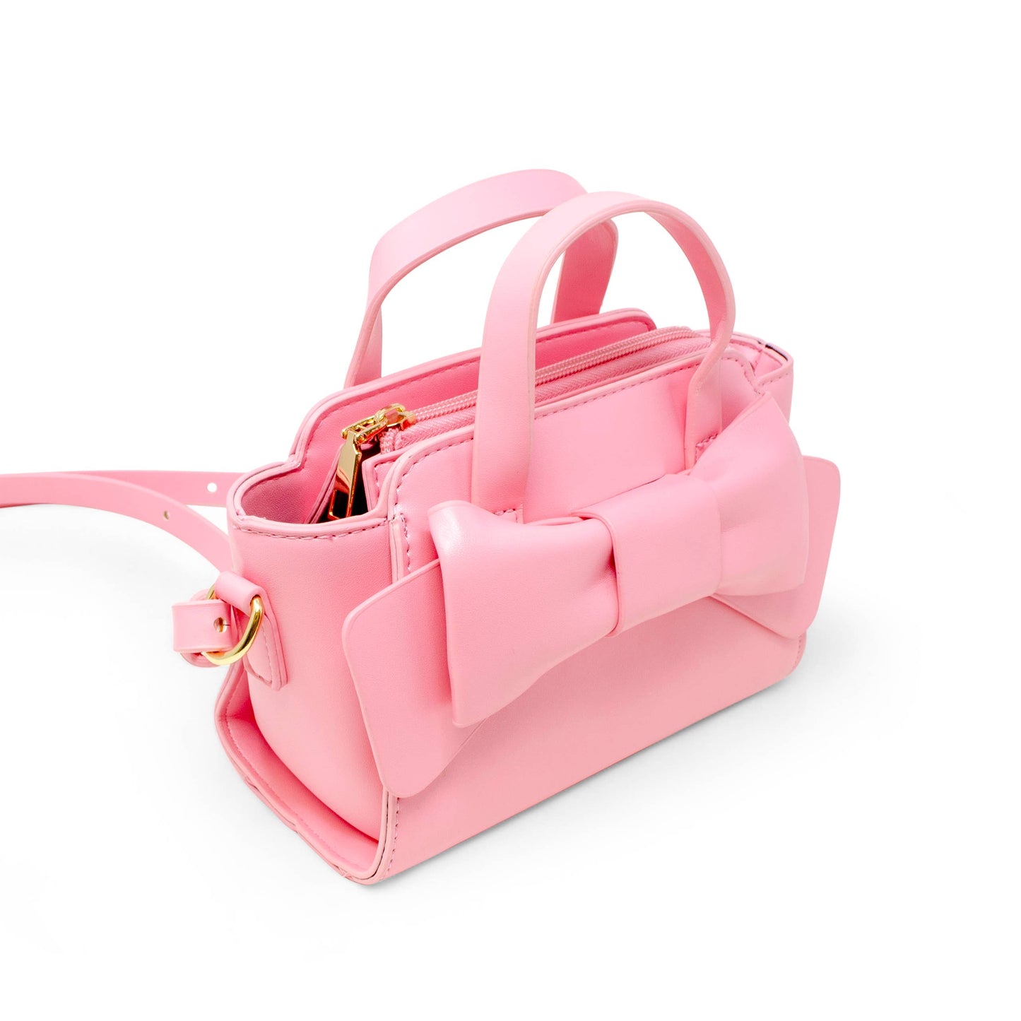 Bow Baguette Handbag- Pink