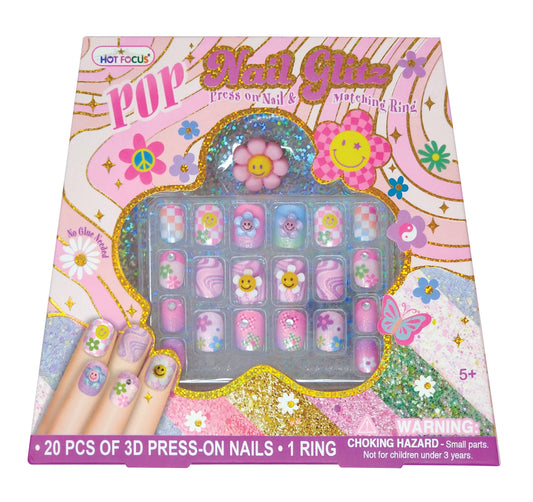 Pop Nail Glitz- Groovy Flower