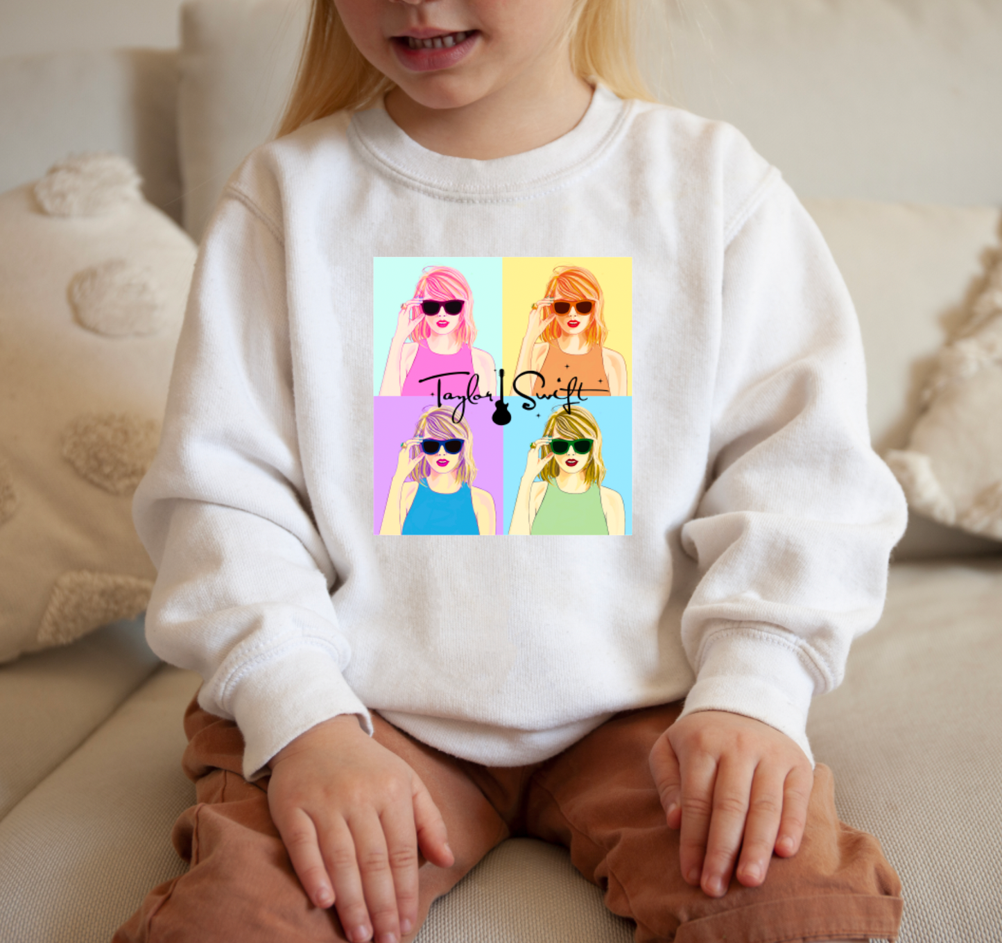 Retro Taylor Swift Sweatshirt - White