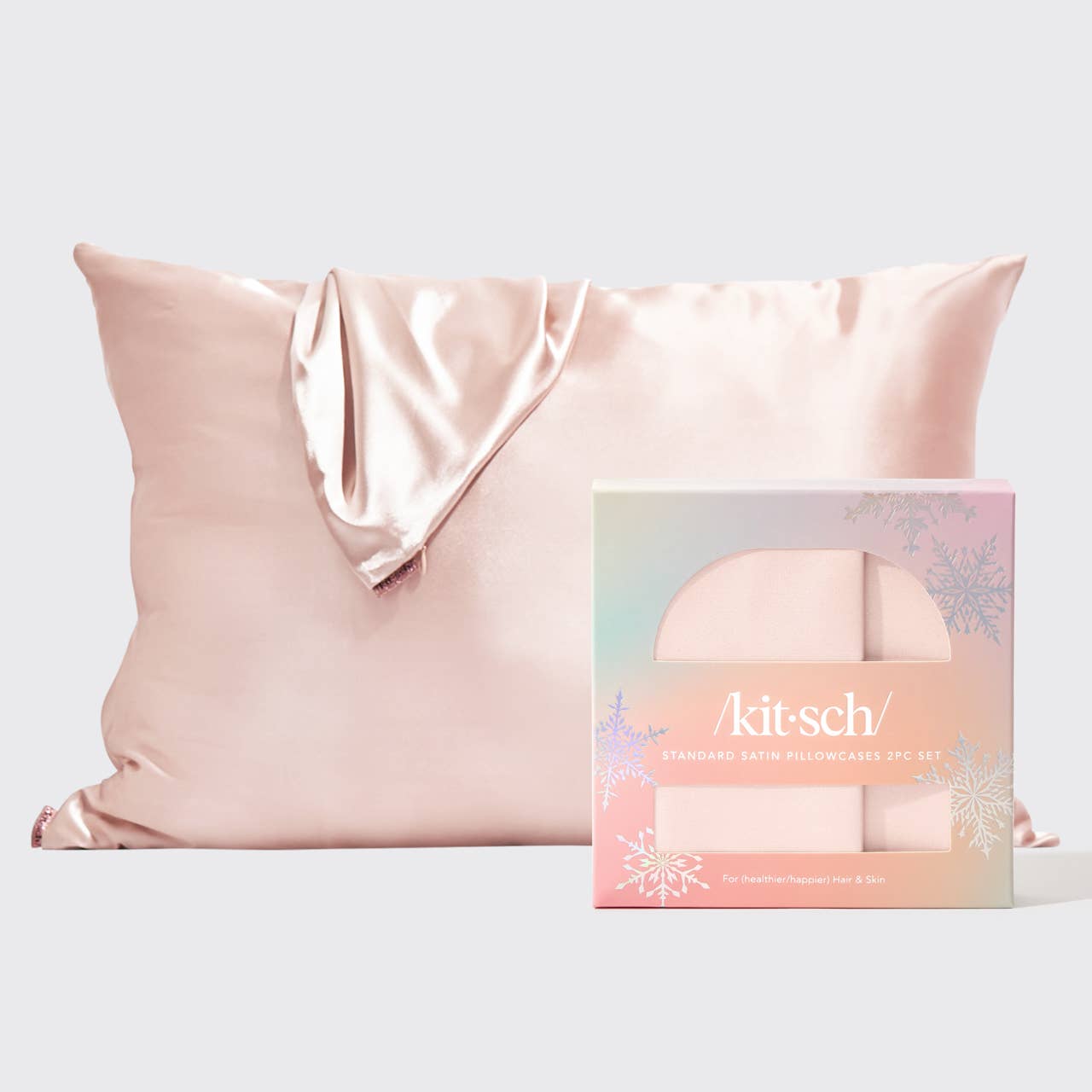 Satin Pillowcase 2pc - Blush