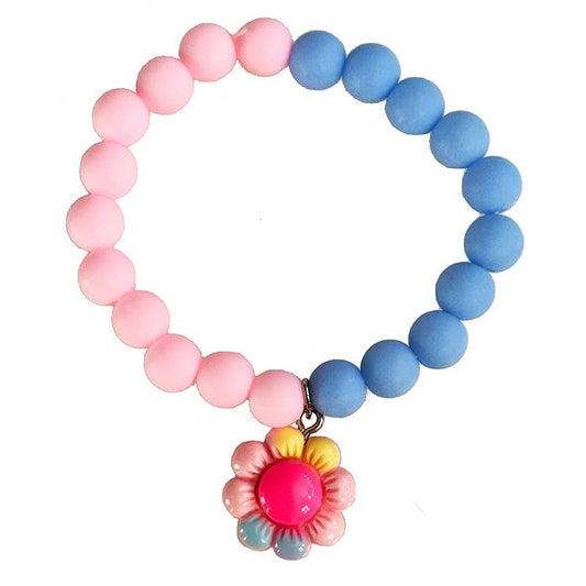 Flower Beaded Bracelets - Pink