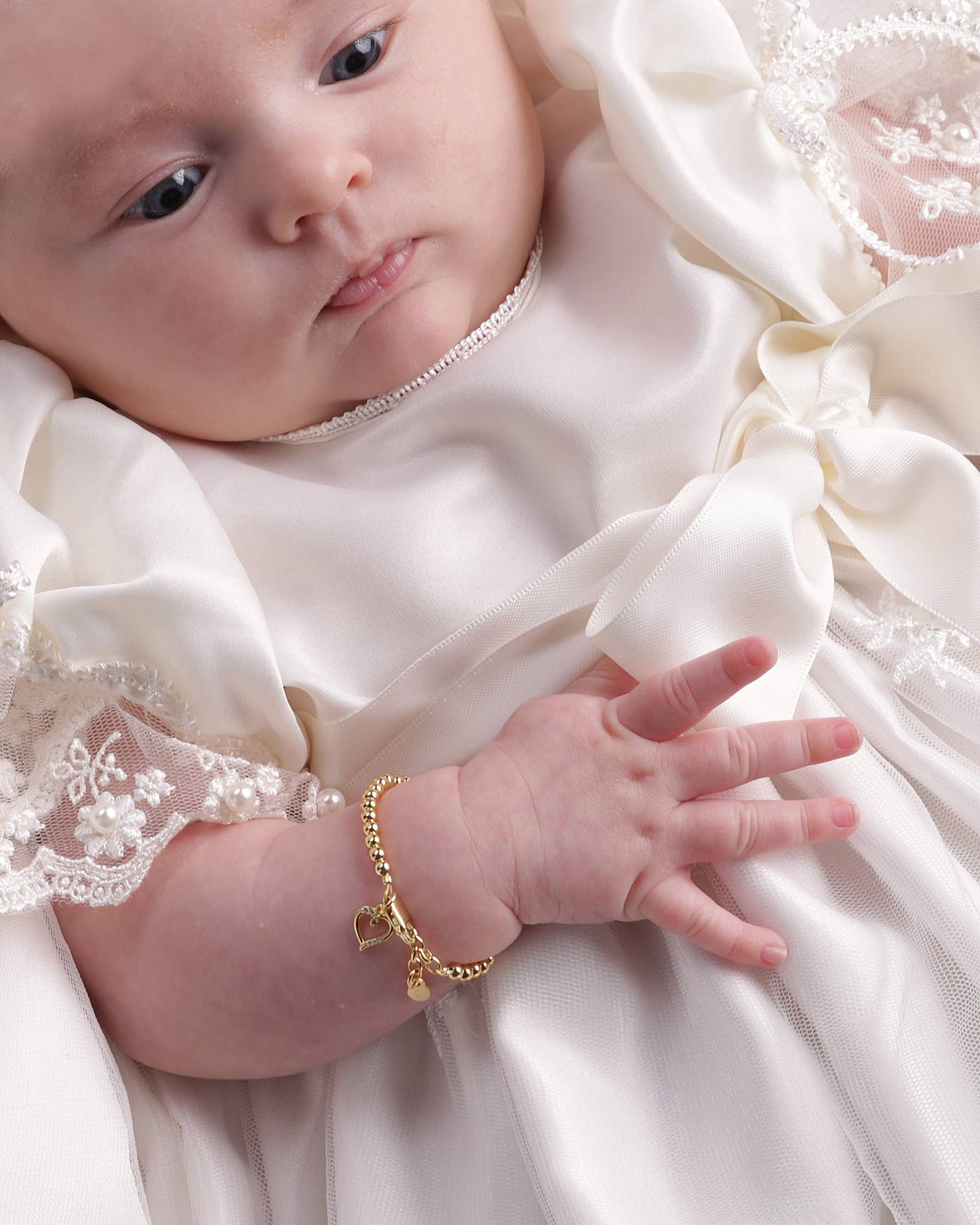 Aria Gold Baby Bracelet w/Heart