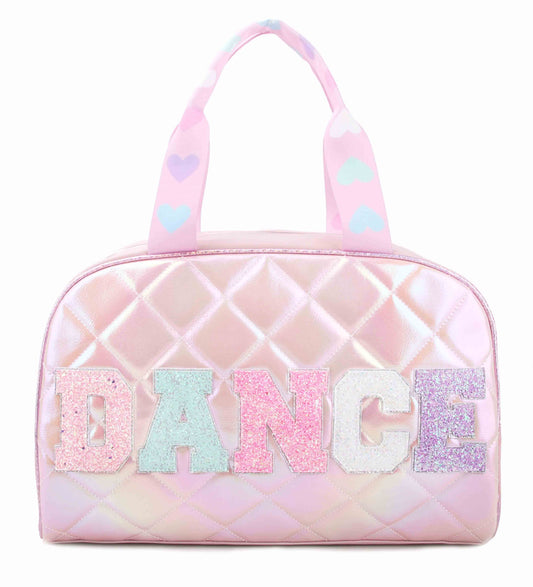 'Dance' Metallic Quilted Duffle Bag