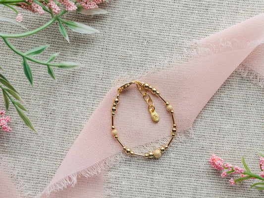 Reese 14K Gold-Plated Bracelet Stardust Beads