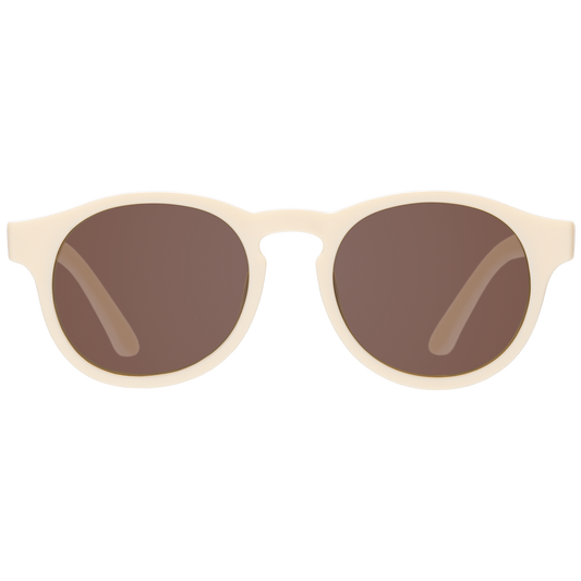 Sweet Cream Keyhole Sunglasses with Amber Lens