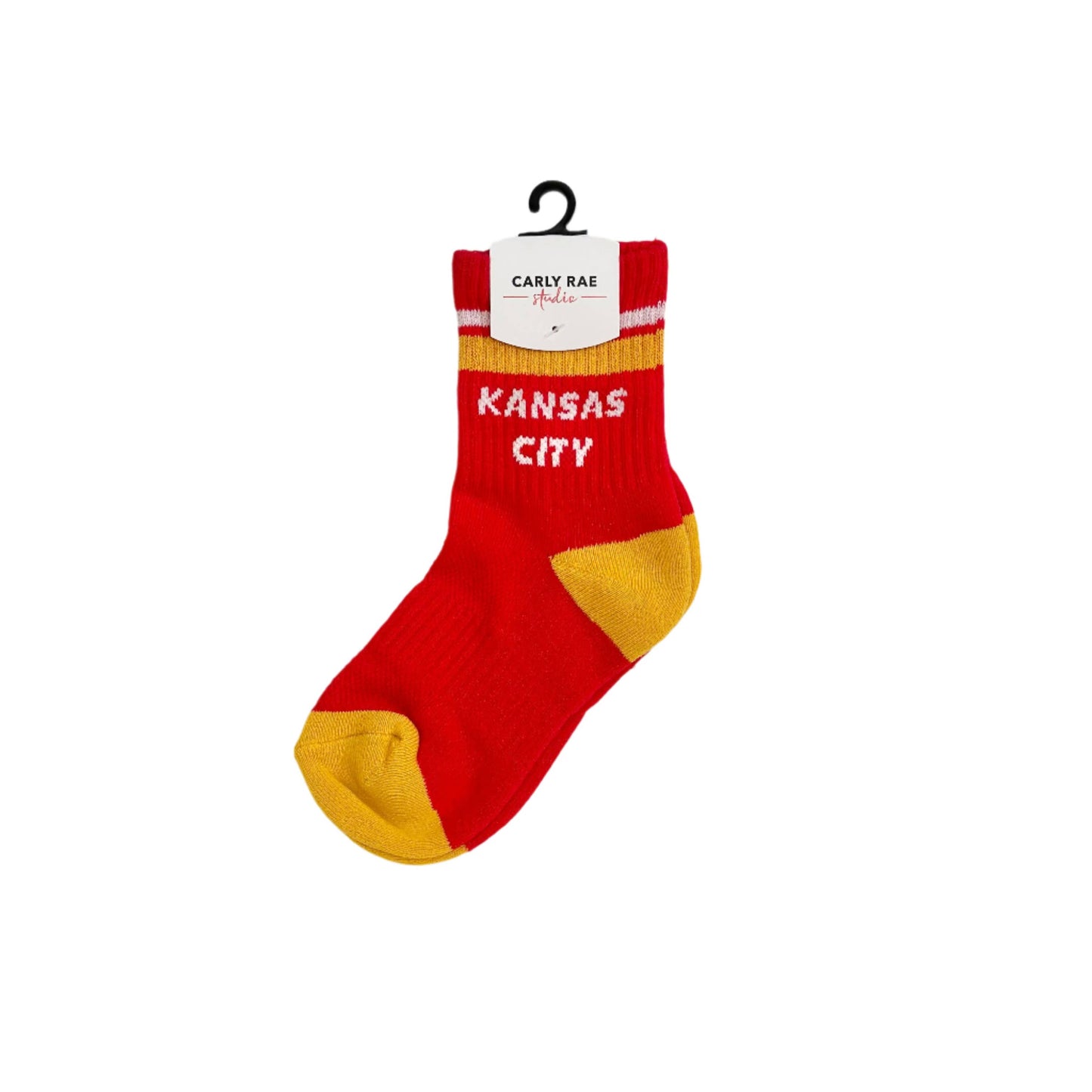 KC Socks - YOUTH - Red w/ Yellow