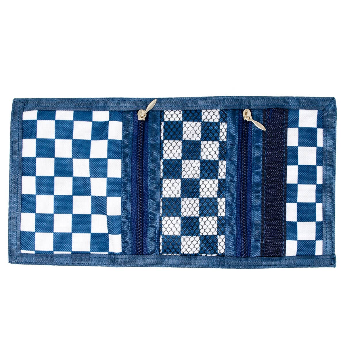 Checkered Wallet: Blue