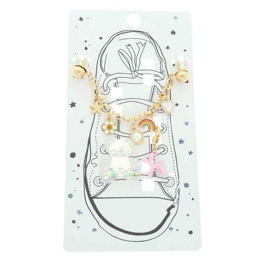 Shoe Charm Set-Rhinestone & Pearl