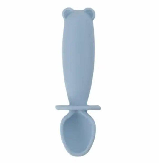 SILI SPOON & FORK TEETHER SET- Baby Blue