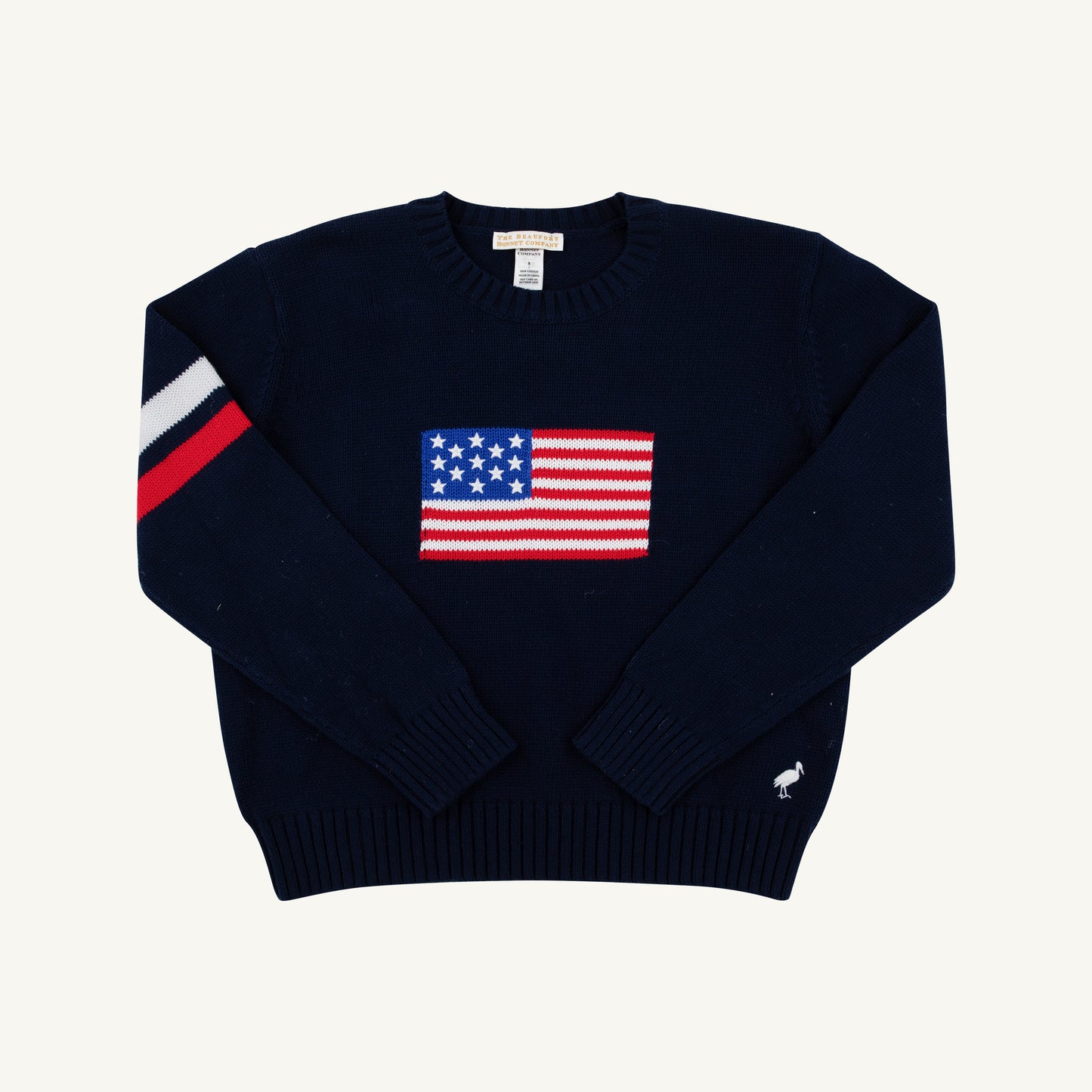 Adult Seaton Sweater- Navy Flag