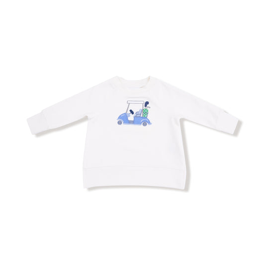 Raglan Sweatshirt- White Golf