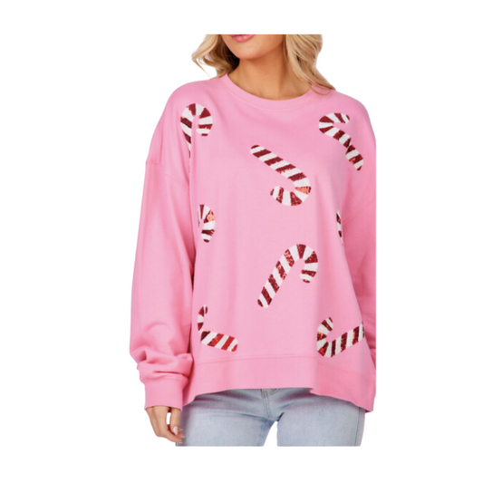 Candy Cane Sparkle Sweatshirt