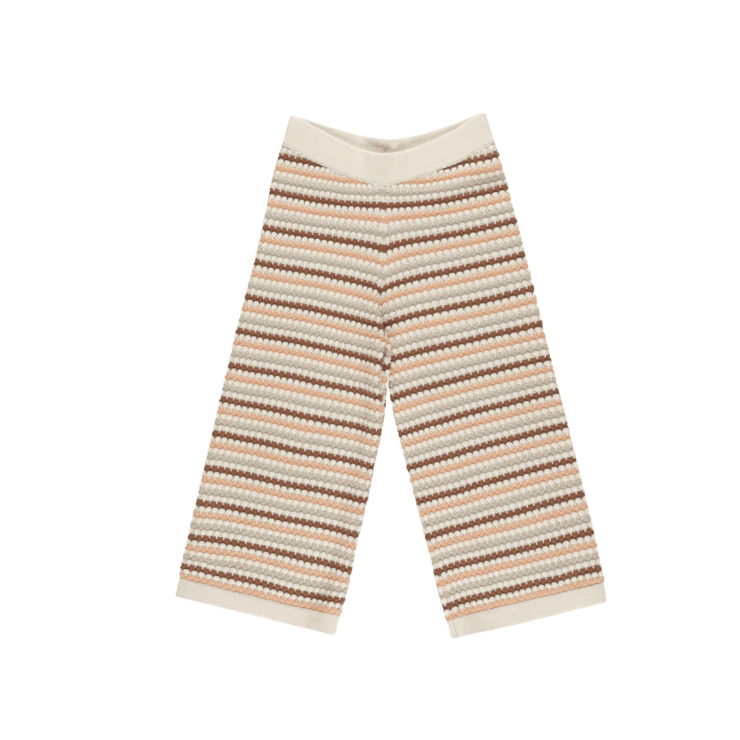 Knit Wide Leg Pant - Honeycomb Stripe