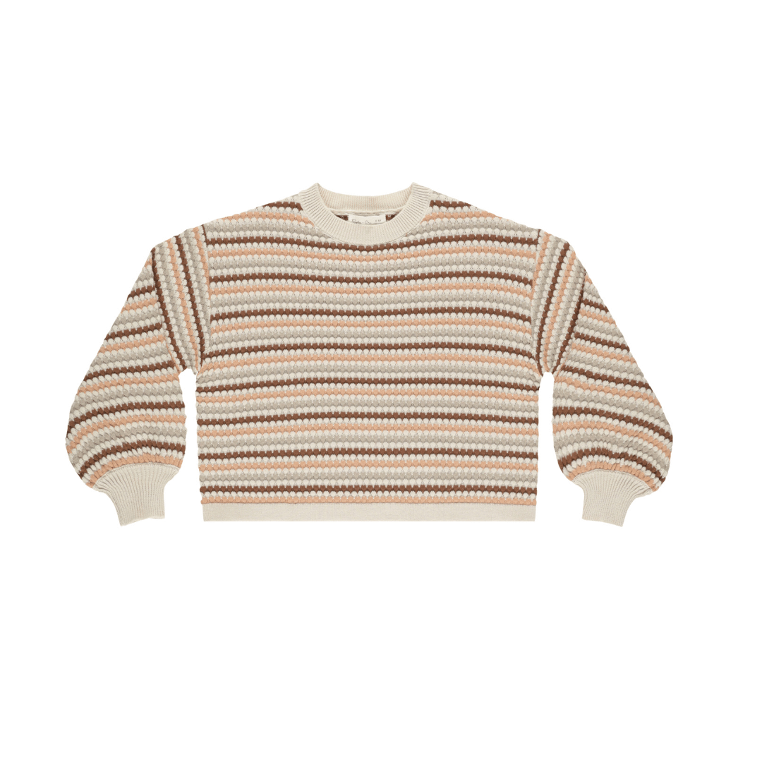 Crop Sweater - Honeycomb Stripe