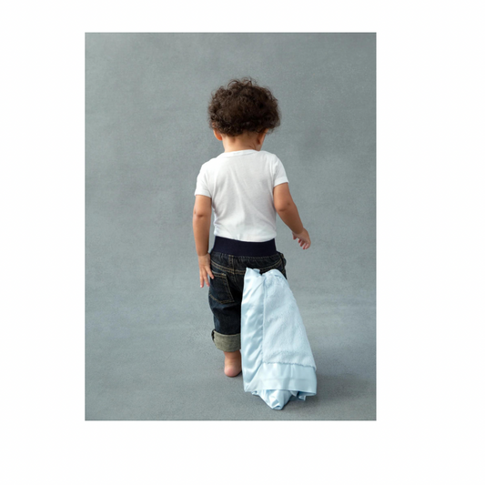 Little Giraffe Luxe Blanky - Blue