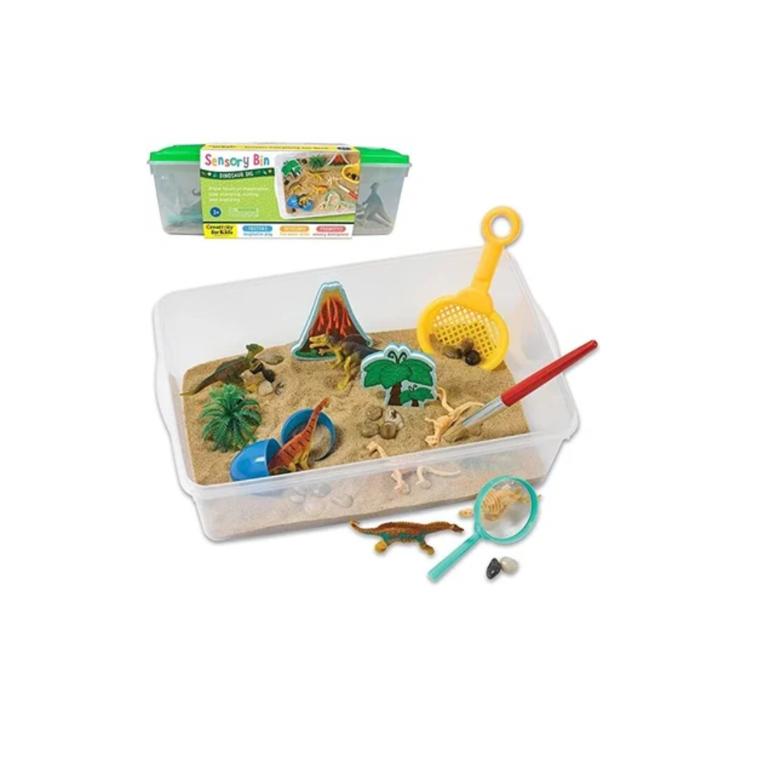 Sensory Bin Dinosaur Dig