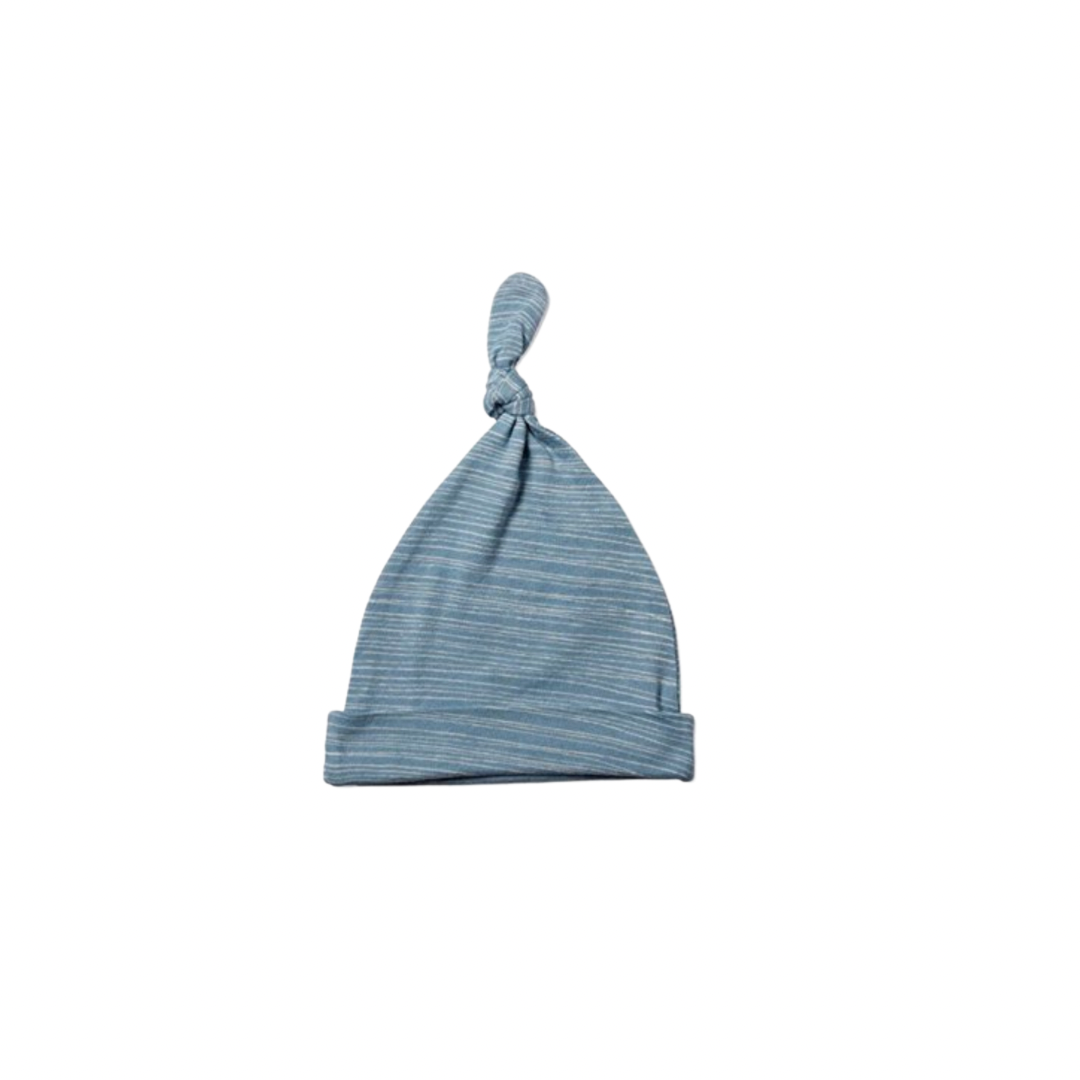 MB Knotted Hat - Blue Stripe