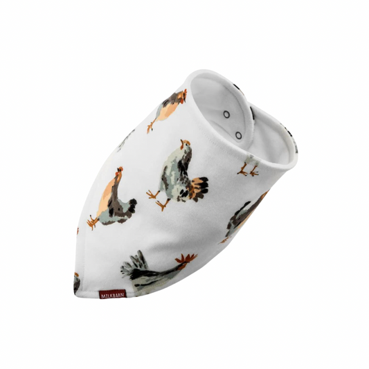 MB Kerchief Bib - Chickens