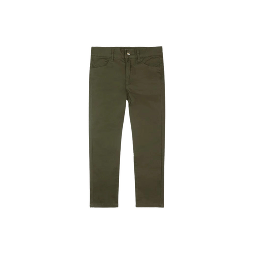 Skinny Twill Toddler Pant- Military Olive