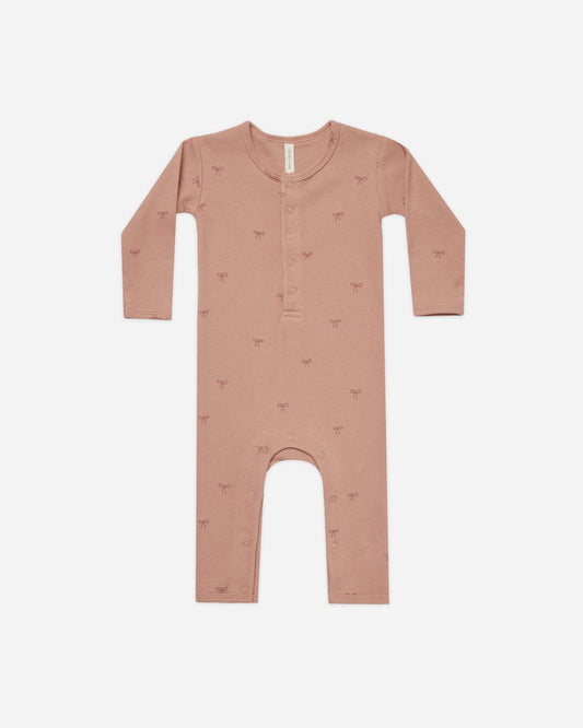 Ribbed Baby Jumpsuit - Bows