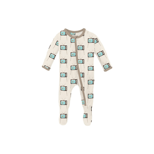 KKP Footie W/ Zipper - Vintage TV