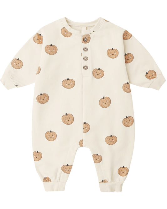 QM Fleece Jumpsuit- Pumpkins