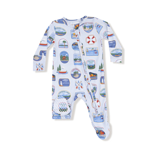 AD Zip Footie - Lake Stickers