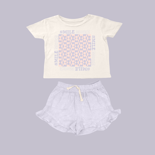 Butterfly Shorts- Lilac