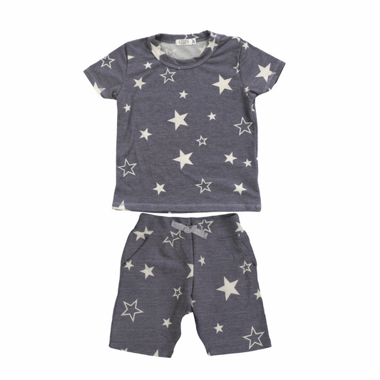 Crew Tee - Navy w/White Stars