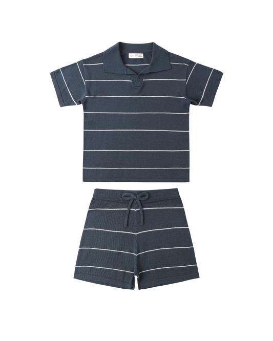 Chandler Knit Set- Navy Stripe