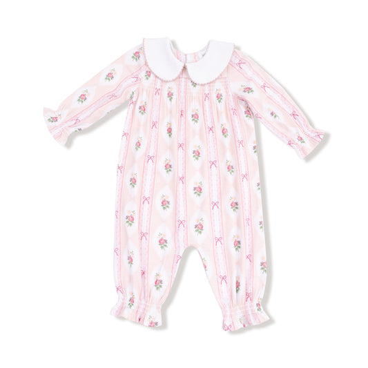 Smocked Romper - Ogee Lace Floral