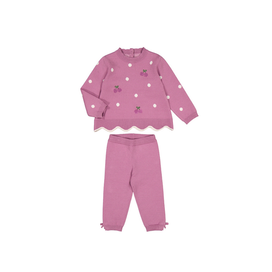 Knit Pant Set - Orchid