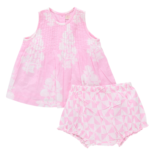 Jaipur 2-pc Set - Pink Bouquet Floral