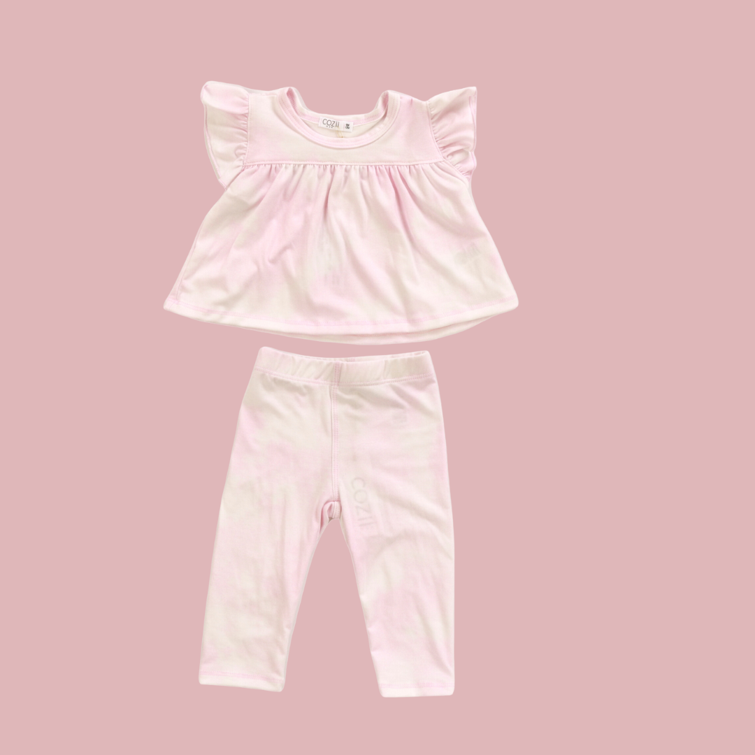 Flutter Tie Dye Top - Pink