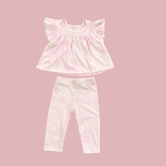 Flutter Tie Dye Top - Pink