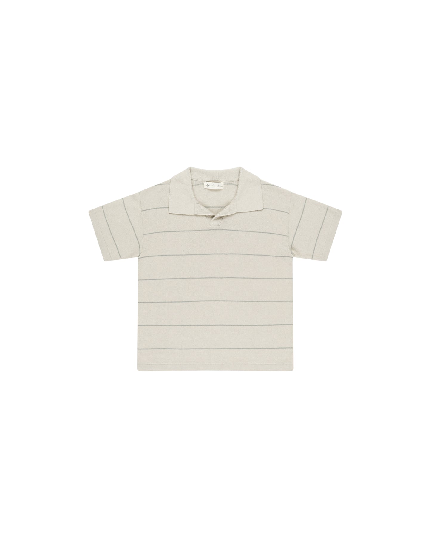 Knit Polo - Eucalyptus Stripe