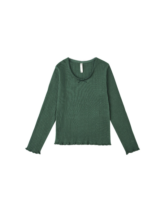R+C Ribbed Long Sleeve Tee - Green