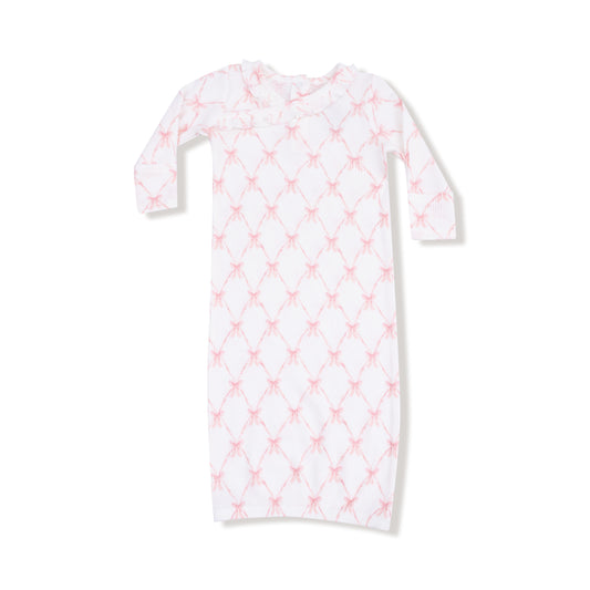 AD Kimono Gown -Ribbon Bow Trellis