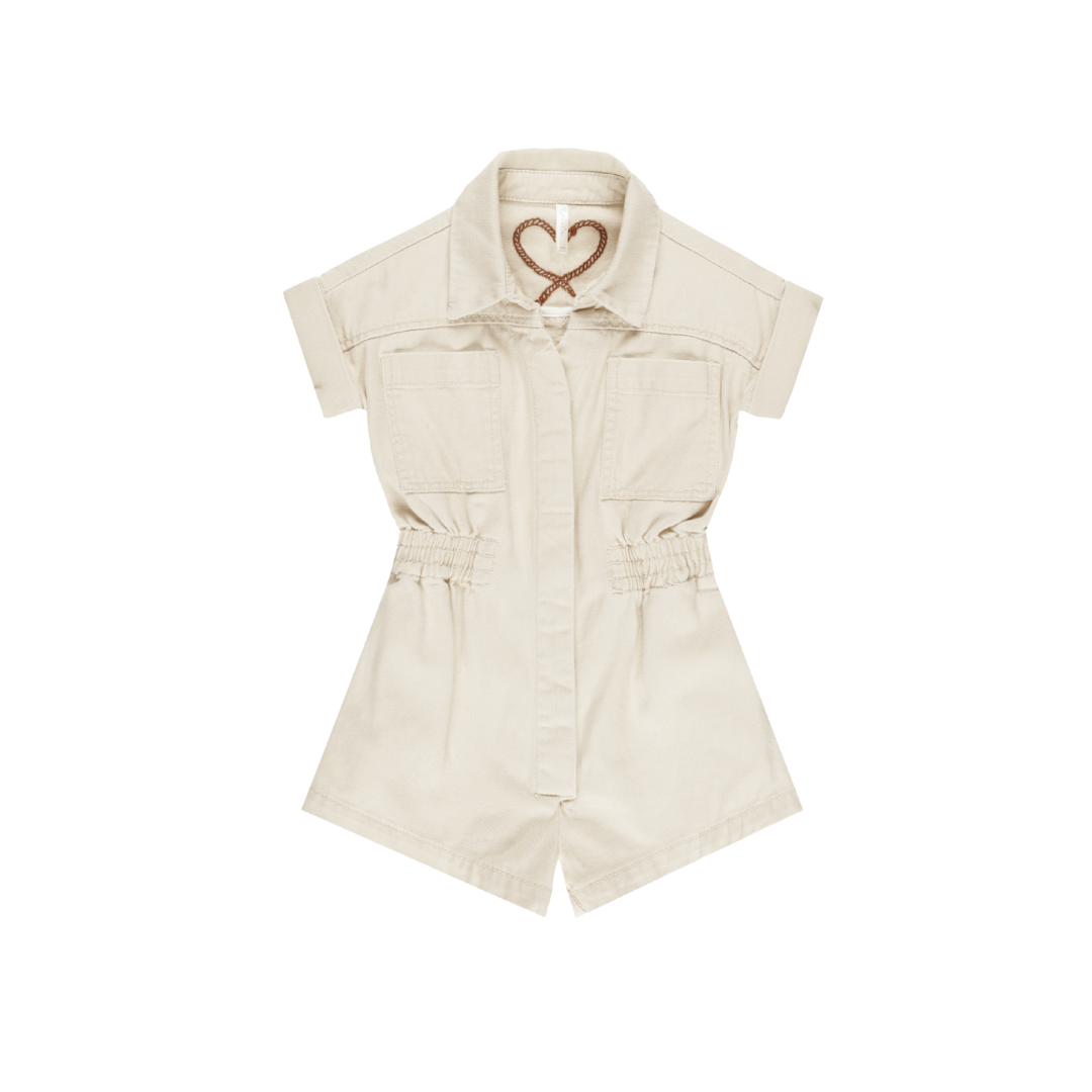 R+C Utility Romper- Natural